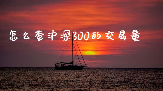 怎么查沪深300的交易量_https://m.sdyuehang.cn_纳指直播喊单_第1张