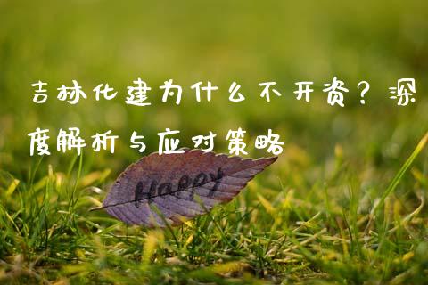 吉林化建为什么不开资？深度解析与应对策略_https://m.sdyuehang.cn_国际期货恒指直播间_第1张