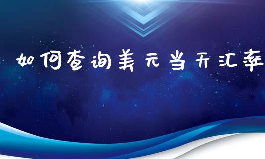如何查询美元当天汇率_https://m.sdyuehang.cn_德指直播室_第1张
