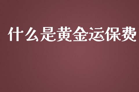 什么是黄金运保费_https://m.sdyuehang.cn_纳指直播喊单_第1张