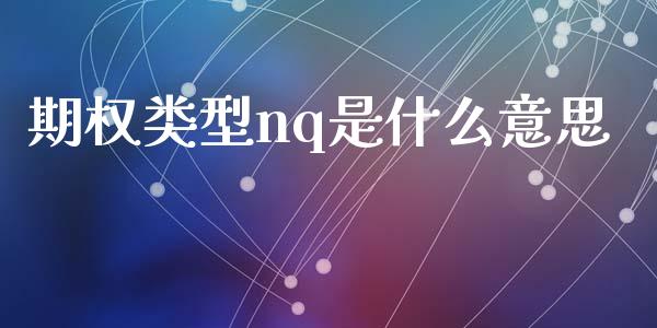 期权类型nq是什么意思_https://m.sdyuehang.cn_纳指直播喊单_第1张