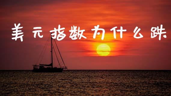 美元指数为什么跌_https://m.sdyuehang.cn_德指直播室_第1张
