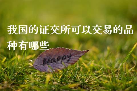 我国的证交所可以交易的品种有哪些_https://m.sdyuehang.cn_德指直播室_第1张