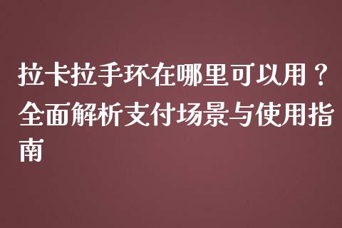 拉卡拉手环在哪里可以用？全面解析支付场景与使用指南_https://m.sdyuehang.cn_国际期货恒指直播间_第1张