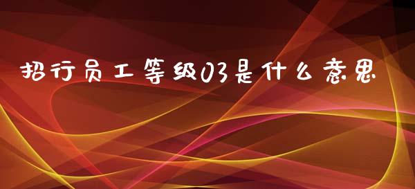 招行员工等级03是什么意思_https://m.sdyuehang.cn_恒指直播_第1张