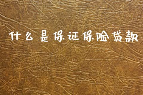 什么是保证保险贷款_https://m.sdyuehang.cn_德指直播室_第1张