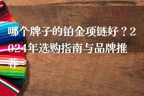 哪个牌子的铂金项链好？2024年选购指南与品牌推荐_https://m.sdyuehang.cn_纳指直播喊单_第1张
