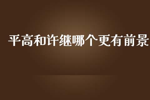 平高和许继哪个更有前景_https://m.sdyuehang.cn_恒指直播_第1张