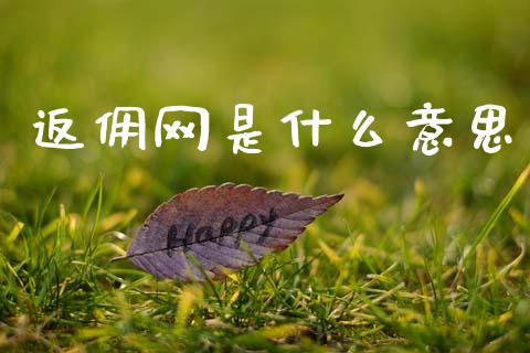 返佣网是什么意思_https://m.sdyuehang.cn_纳指直播喊单_第1张
