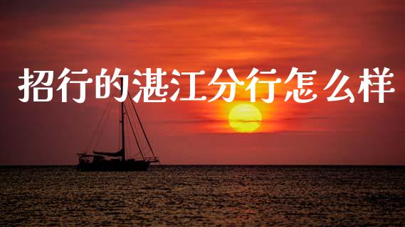 招行的湛江分行怎么样_https://m.sdyuehang.cn_德指直播室_第1张