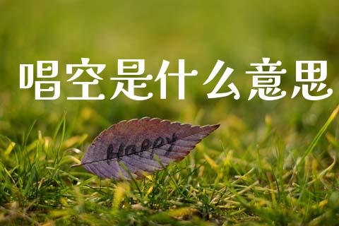唱空是什么意思_https://m.sdyuehang.cn_国际期货恒指直播间_第1张