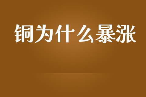 铜为什么暴涨_https://m.sdyuehang.cn_纳指直播喊单_第1张