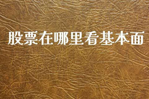股票在哪里看基本面_https://m.sdyuehang.cn_恒指直播_第1张