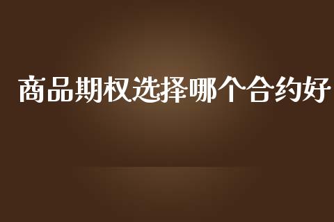 商品期权选择哪个合约好_https://m.sdyuehang.cn_纳指直播喊单_第1张