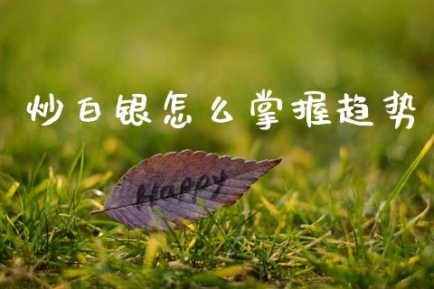 炒白银怎么掌握趋势_https://m.sdyuehang.cn_国际期货恒指直播间_第1张