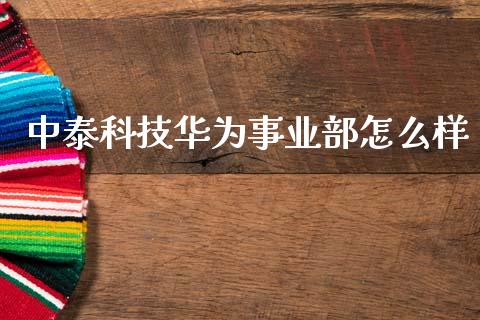 中泰科技华为事业部怎么样_https://m.sdyuehang.cn_恒指直播_第1张