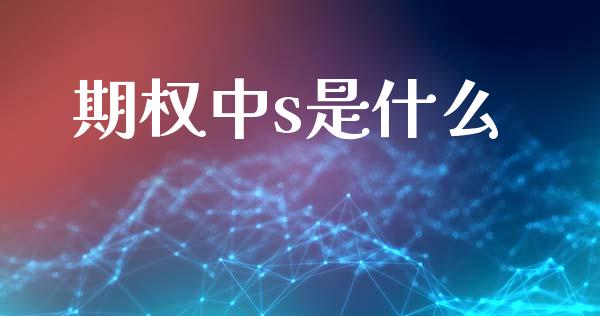 期权中s是什么_https://m.sdyuehang.cn_恒指直播_第1张