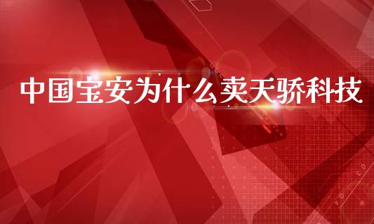 中国宝安为什么卖天骄科技_https://m.sdyuehang.cn_德指直播室_第1张