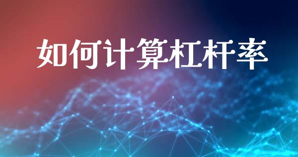 如何计算杠杆率_https://m.sdyuehang.cn_纳指直播喊单_第1张