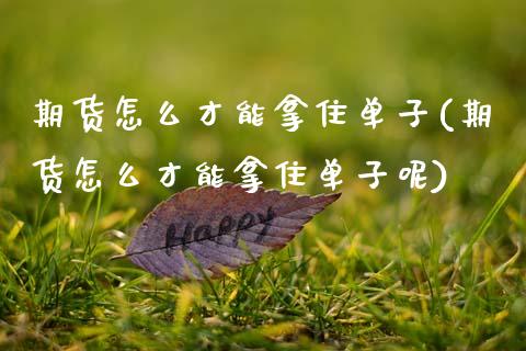 期货怎么才能拿住单子(期货怎么才能拿住单子呢)_https://m.sdyuehang.cn_德指直播室_第1张
