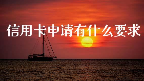 信用卡申请有什么要求_https://m.sdyuehang.cn_国际期货恒指直播间_第1张