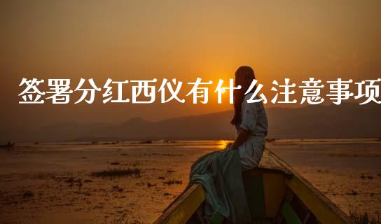 签署分红西仪有什么注意事项_https://m.sdyuehang.cn_国际期货恒指直播间_第1张
