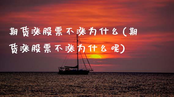 期货涨股票不涨为什么(期货涨股票不涨为什么呢)_https://m.sdyuehang.cn_国际期货恒指直播间_第1张