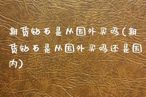 期货钻石是从国外买吗(期货钻石是从国外买吗还是国内)_https://m.sdyuehang.cn_恒指直播_第1张